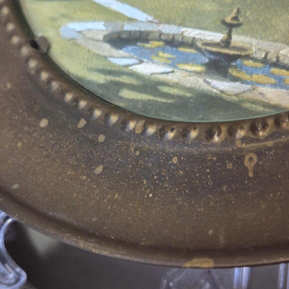 4 Brass Wall Plates Metal Filigree Hologram - Picture 12 of 12